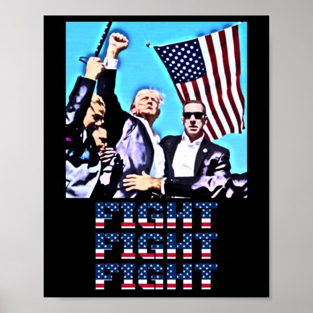 Póster Fiesta contra la bomba de puño de la manifestación (Frente)