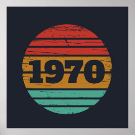 Póster Fiesta de 55 años de antigüedad personalizada