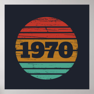 Póster Fiesta de 55 años de antigüedad personalizada