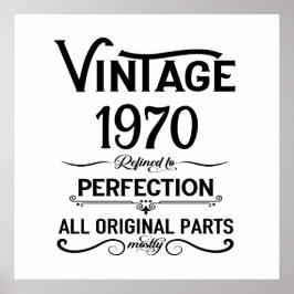 Póster Fiesta de 55 años de antigüedad personalizada