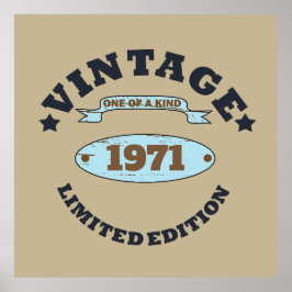 Póster Fiesta de 55 años de antigüedad personalizada