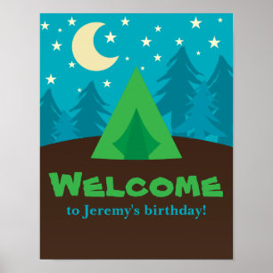 Póster Fiesta de acampada