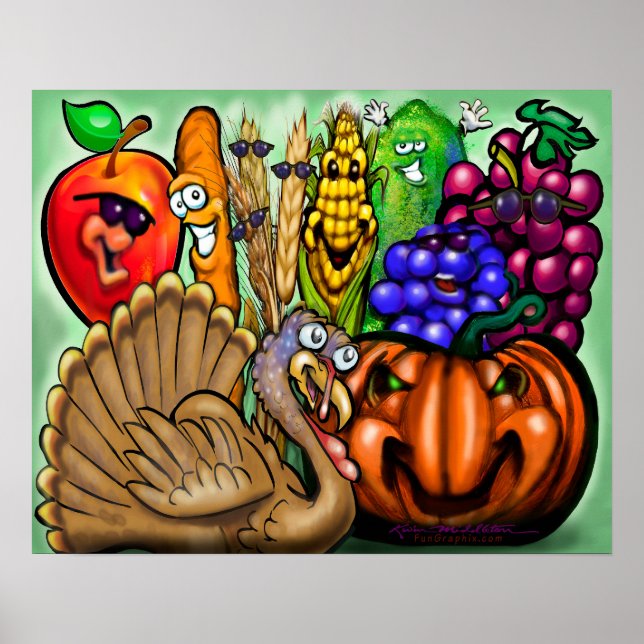 Póster Fiesta de Acción de Gracias (Frente)