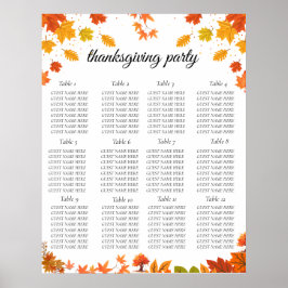 Póster Fiesta de Acción de Gracias de Otoño Acogedor