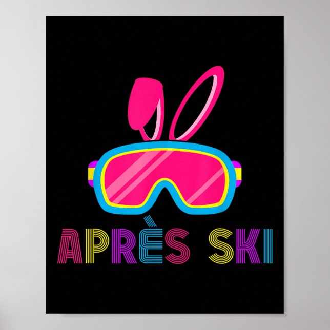 Póster Fiesta de Apres Ski Friends bebe conejo al este (Frente)
