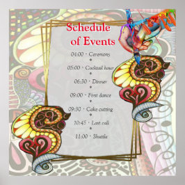 Póster Fiesta de artistas alegre creación de garabatos