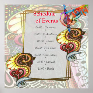 Póster Fiesta de artistas alegre creación de garabatos