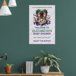 Póster Fiesta de Baby Shower del Zodiaco Géminis con Lava