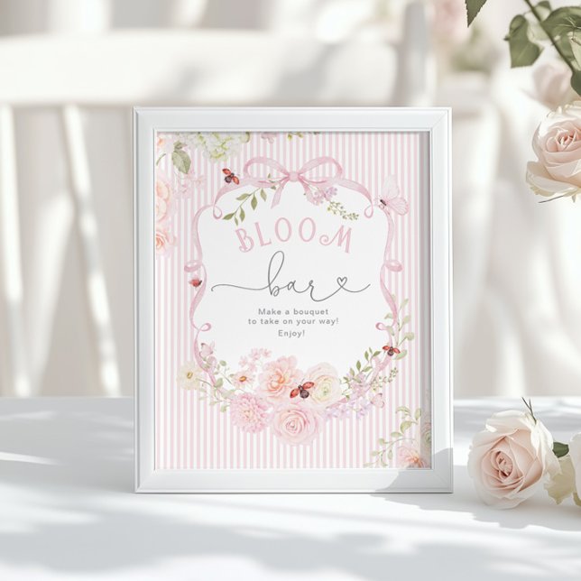 Póster Fiesta de Baby Shower Floral Bloom Bar Love Bug (Subido por el creador)