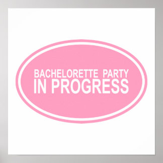 Póster Fiesta de bachillerato rosa en progreso tees regal