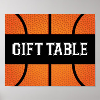 Póster Fiesta de baloncesto GIFT TABLE Rótulo Imprimir