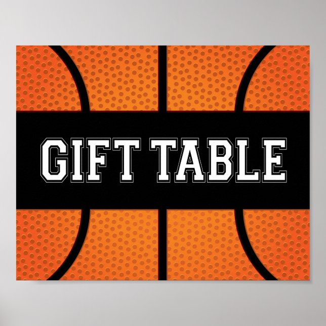 Póster Fiesta de baloncesto GIFT TABLE Rótulo Imprimir (Frente)