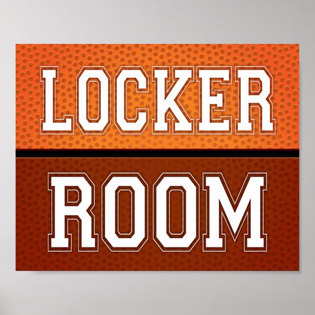 Póster Fiesta de baloncesto LOCKER ROOM Rótulo de impresi (Frente)