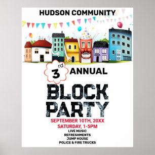 Póster Fiesta de Barrio
