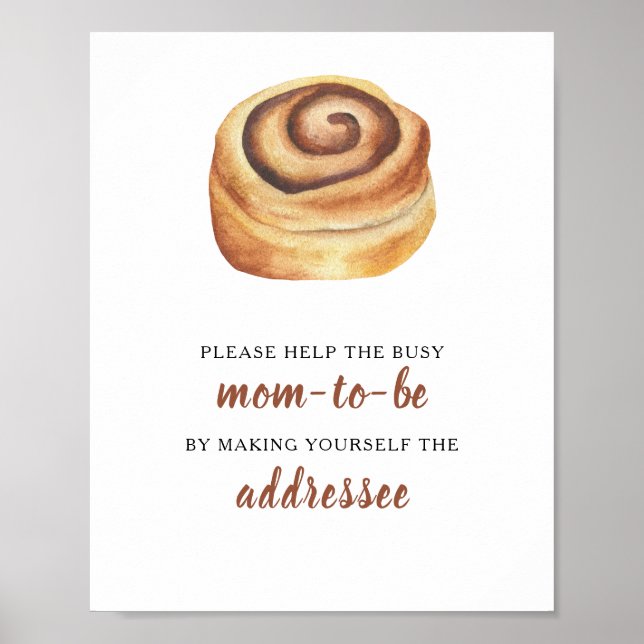 Póster Fiesta de bebé Bun Ayuda a la futura mamá ocupada  (Frente)
