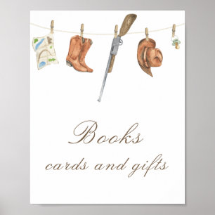 Póster Fiesta de bebé cazador - libros, tarjetas y regalo