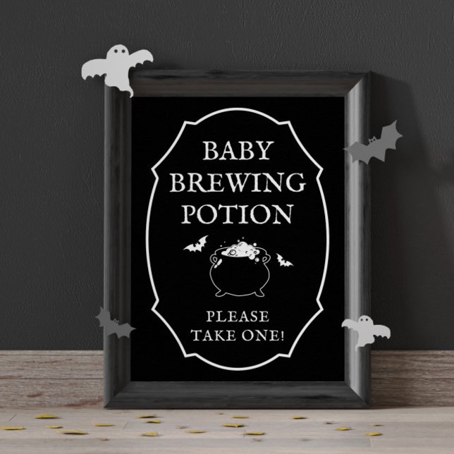 Póster Fiesta de Bebé de Halloween de Poción de Bebé Negr (Subido por el creador)