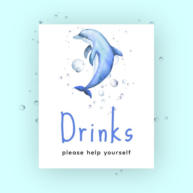 Póster Fiesta de bebé delfín - Bebidas (Subido por el creador)