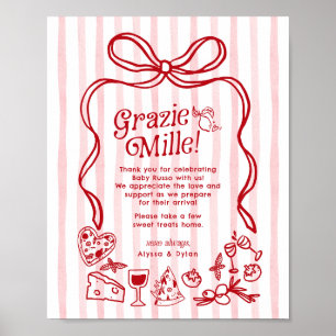 Póster Fiesta de Bebé Lemones Italianos Caprichosos Grazi