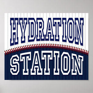 Póster Fiesta de Béisbol, Rótulo de HIDRATION STATION Imp