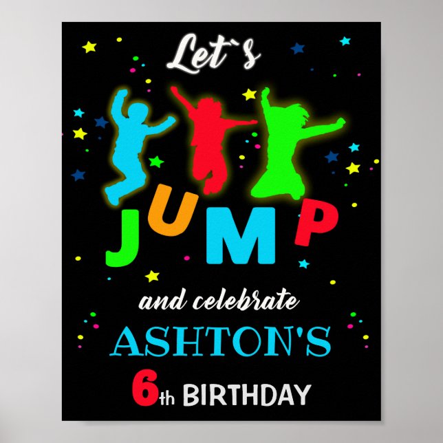 Póster Fiesta de bienvenida de Bonza firma parque Jump tr (Frente)