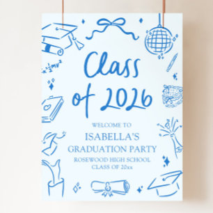 Póster Fiesta de Bienvenida de Graduación de la Clase de 