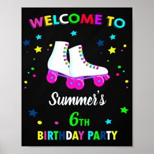 Póster Fiesta de bienvenida de patinaje sobre patinaje so