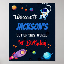 Póster Fiesta de bienvenida en el espacio ultraterrestre 