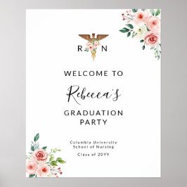 Póster Fiesta de bienvenida para graduados de enfermería