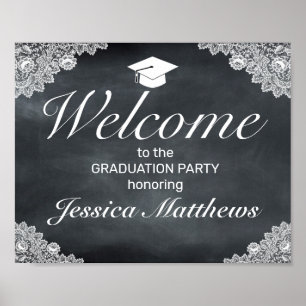 Póster Fiesta de bienvenida para la graduación de Blackbo