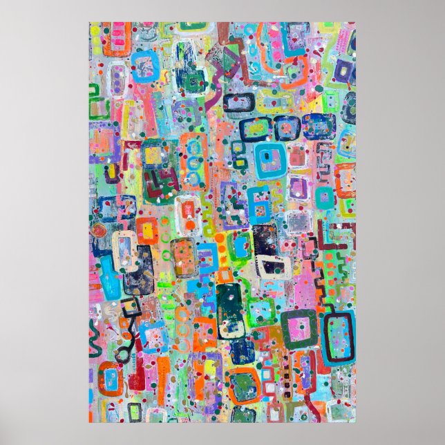 Póster Fiesta de bloques 24 x 36 Poster (Frente)