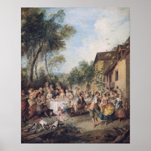 Póster Fiesta de bodas en la aldea (Frente)