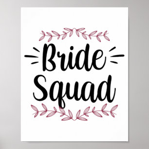 Póster Fiesta de Bride Boda Bachelorette Cute 1