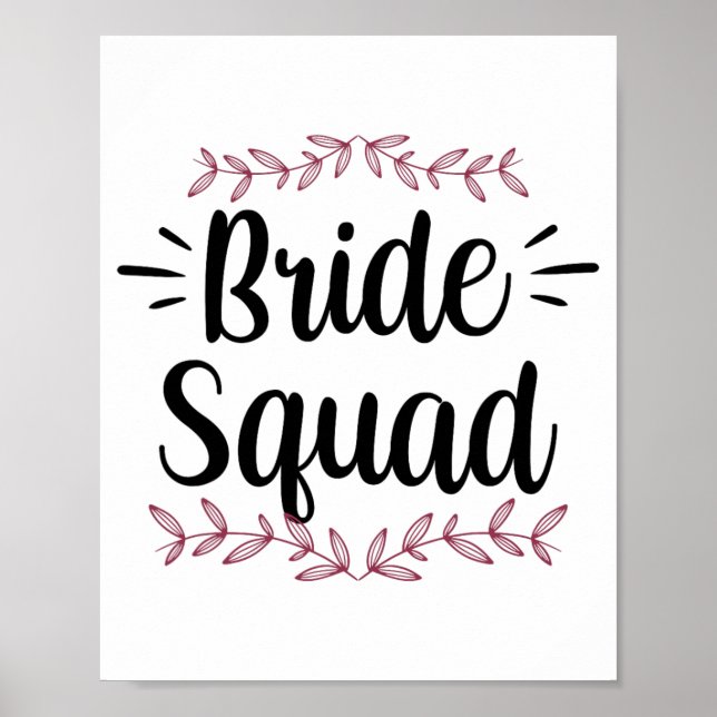 Póster Fiesta de Bride Boda Bachelorette Cute 1 (Frente)