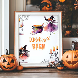 Póster Fiesta de Brujas Brew Halloween