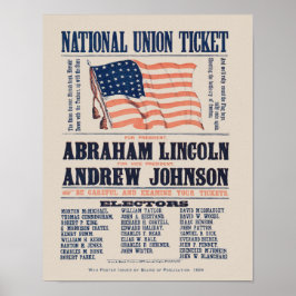 Póster fiesta de campaña 1864 poster - Lincoln
