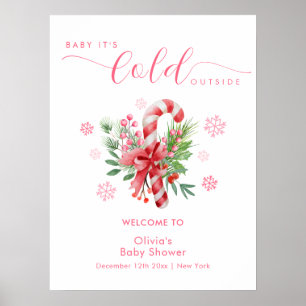 Póster Fiesta de Caramelo Festivo de Copo de Nieve de Inv