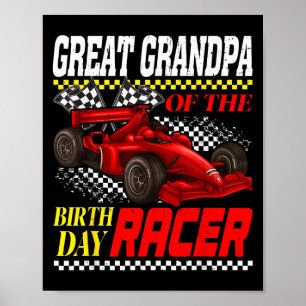 Póster Fiesta De Carro De Carrera Gran Abuelo De La Carre