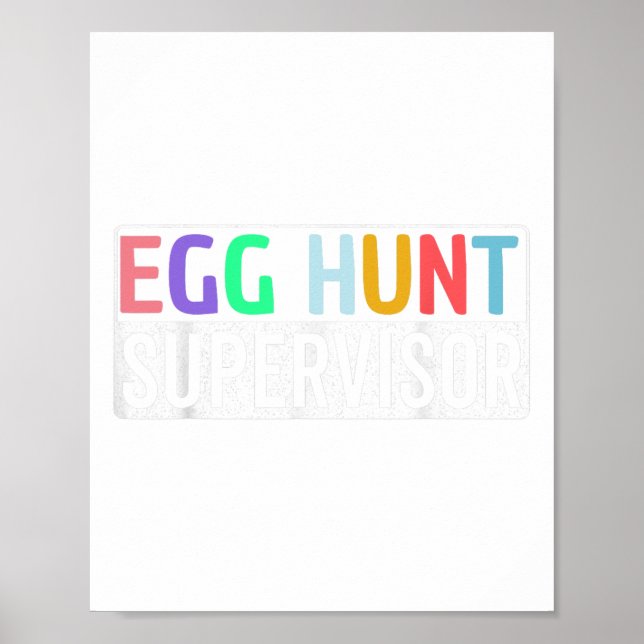 Póster Fiesta de caza de huevos para supervisor de la caz (Frente)