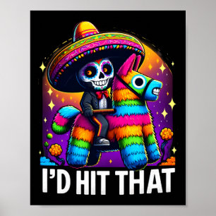 Póster Fiesta De Cinco De Mayo Divertida Pinatas De Fiest