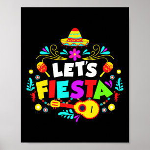 Póster Fiesta de Cinco De Mayo Vamos Fiesta Mexicana