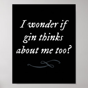 Póster Fiesta De Citas De Gin Diciendo Simple Trendy Gráf