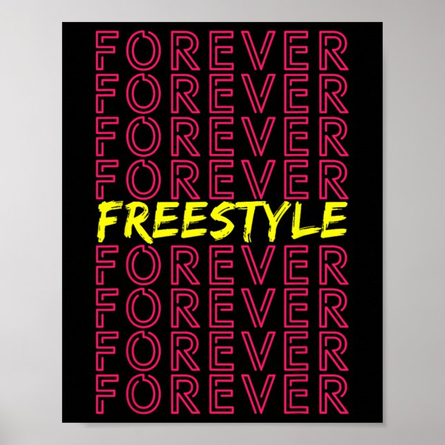Póster Fiesta de Concierto Retro de Estilo Libre para los (Frente)