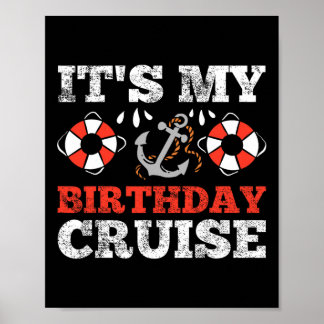 Póster Fiesta de crucero en barco de cumpleaños