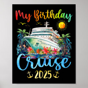 Póster Fiesta de cruceros por mi cumpleaños 2025, Wo