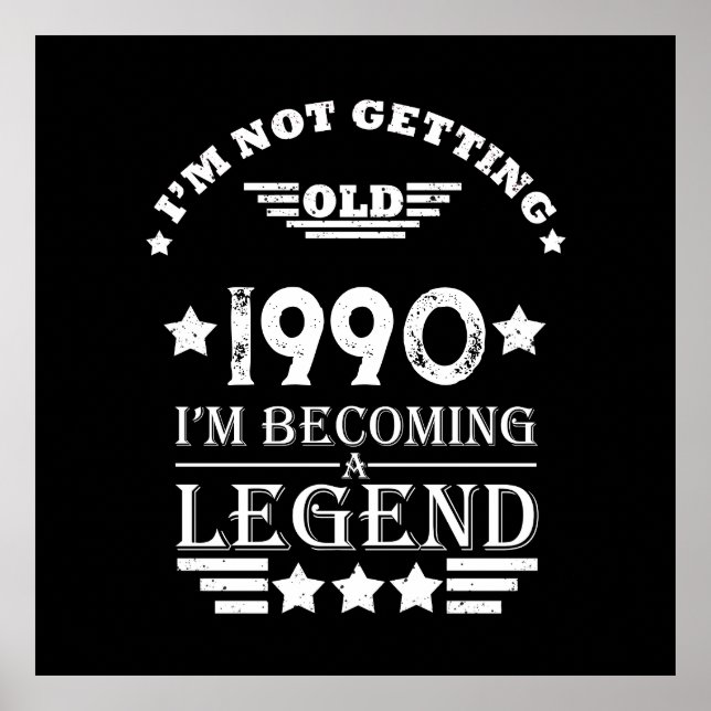 Póster Fiesta de cumpleaños 35 vintage personalizada (Frente)