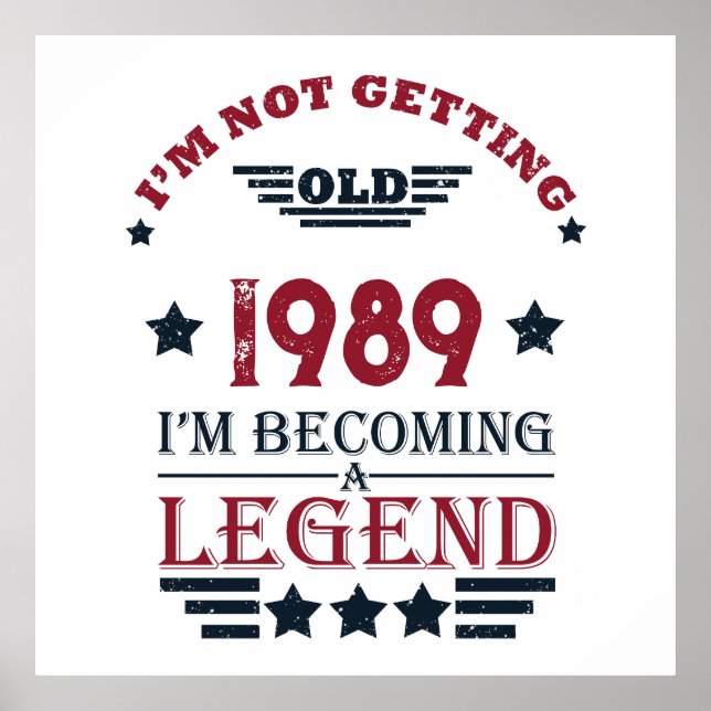 Póster Fiesta de cumpleaños 35 vintage personalizada (Frente)