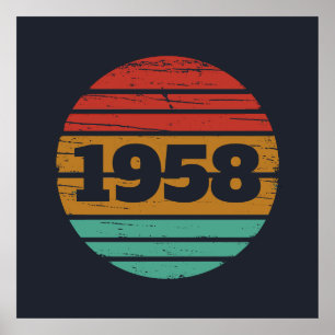 Póster Fiesta de cumpleaños 65º de cosecha personalizada