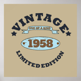 Póster Fiesta de cumpleaños 65º de cosecha personalizada