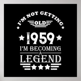 Póster Fiesta de cumpleaños 65º de cosecha personalizada